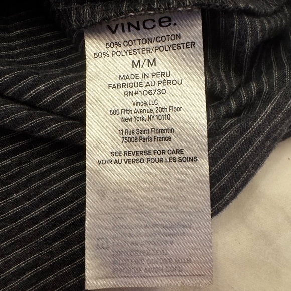Vince Men’s Mini-Stripe Henley Tee | M Blue - Picture 8 of 9